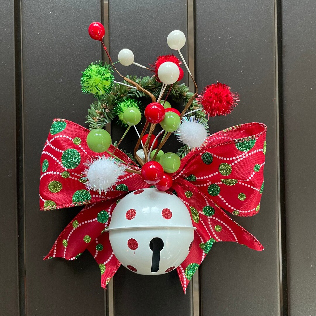 Whoville Christmas Jingle Bell Door Knob Hanger Door Knob Christmas