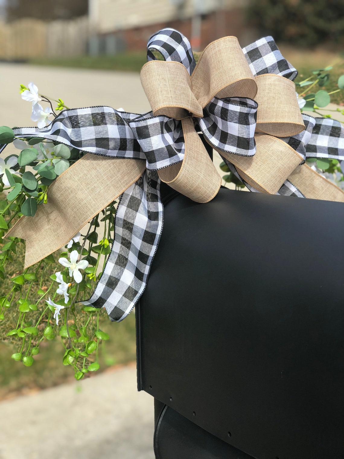 Farmhouse Spring Mailbox Swag Spring Garland Swag for Etsy