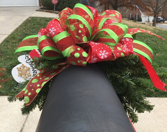 Mailbox Christmas Swag Christmas Garland Swag for Mailbox Etsy