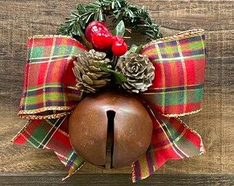 Suspension pour bouton de porte de Noël Jingle Bell ; Bouton de porte Cloche de Noël, Cadeau pour hôtesse, Emballage de carte-cadeau, Cadeau pour enseignant, Décoration de porte de Noël
