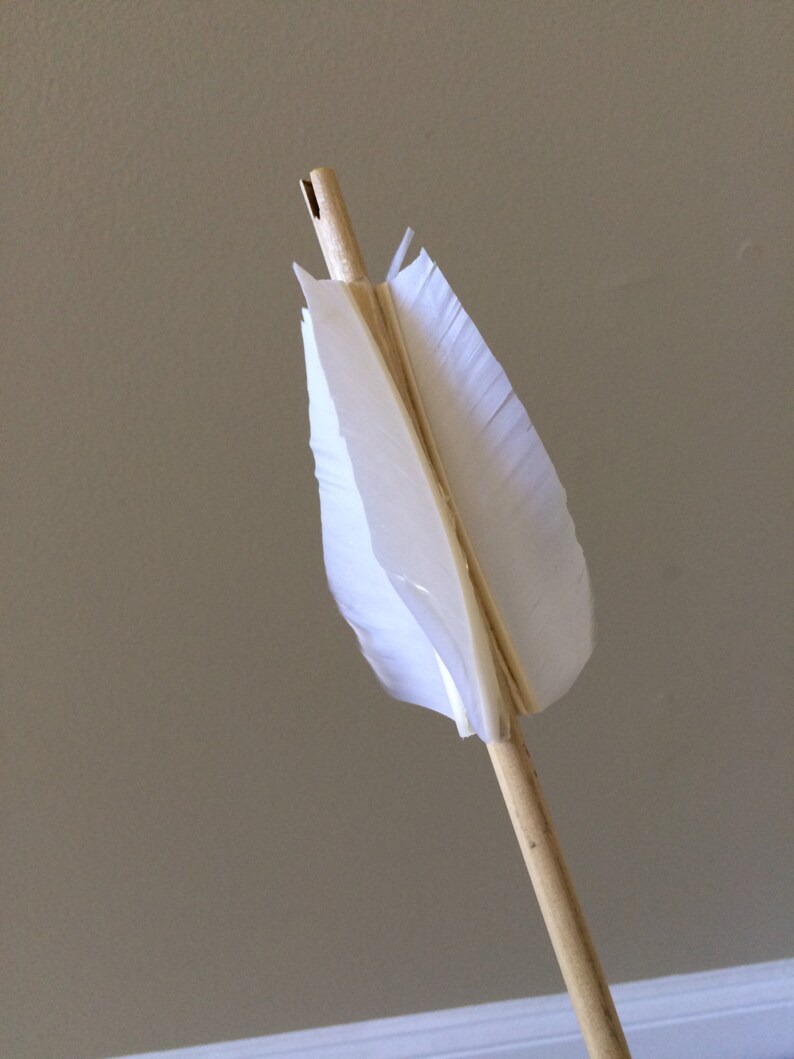 White Feathered Prop Arrows Costume Archery Arrows White Etsy