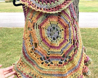 Crochet Petal Flower Festival Hippie Boho Vest