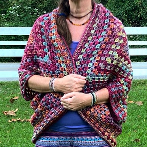 Crochet Oversized Granny Square Shrug