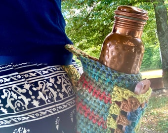 Portabotellas de agua a crochet para patrón de cinturón