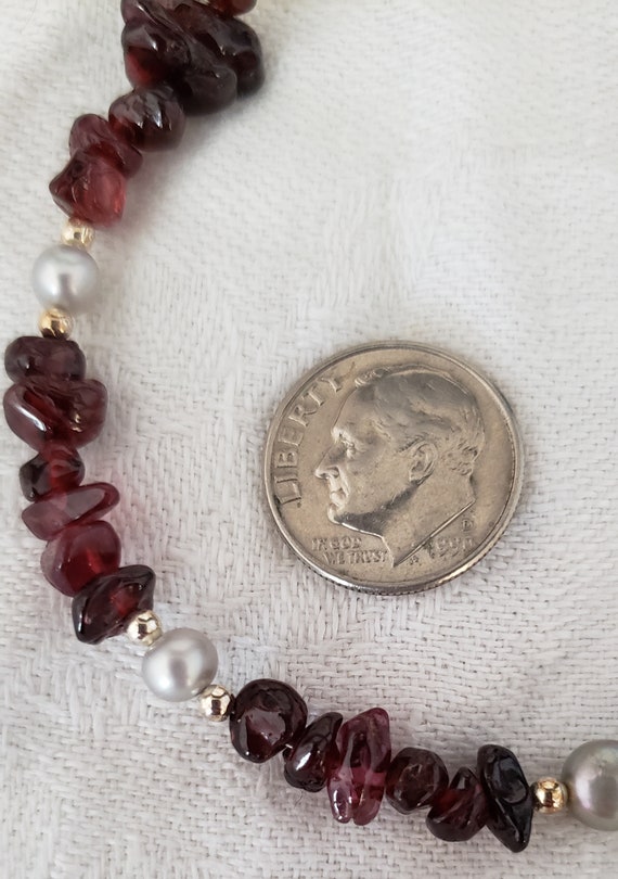 Garnet and pearl bracelet new arrivals