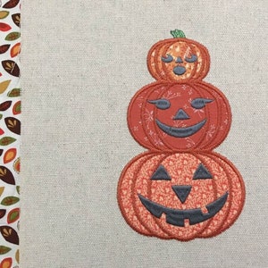 DELICIOSA Pila de Calabazas Applique Designs para Bordado a Máquina 5x7" en formatos populares