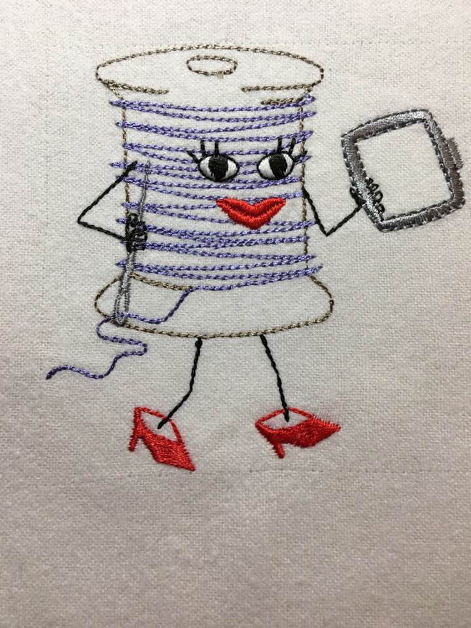 Miss Thread Good Miss THREAD HEAD Design Motif for Machine Embroidery in Popular Formats ...