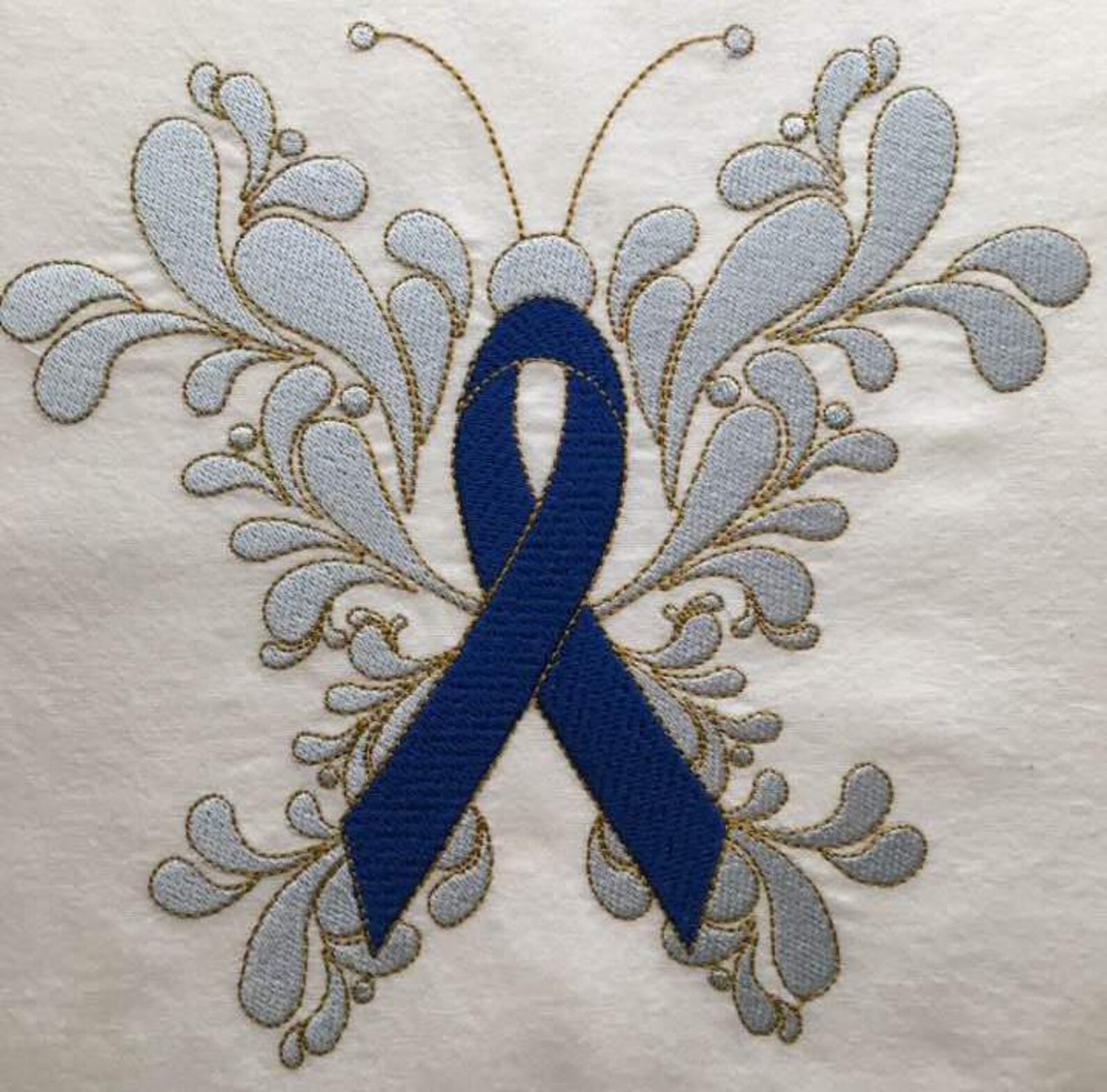 Beautiful Awareness Ribbon Butterfly for Machine Embroidery Etsy