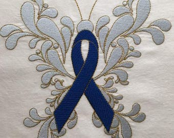Beautiful Awareness Ribbon Butterfly for Machine Embroidery