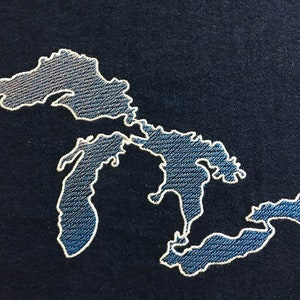 GREAT LAKES/Michigan Design for Machine Embroidery 4x4&quot; in popular formats