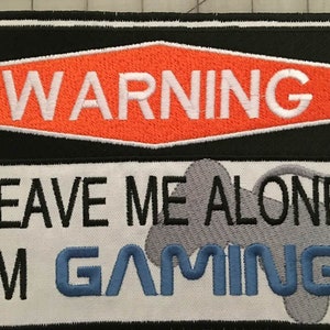 WARNING I&#39;M GAMING Machine Embroidery Design for 5x7&quot; hoop