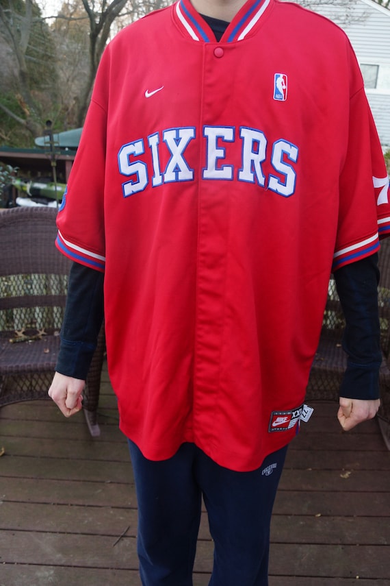 Vintage Nike Sixers Button up Court 