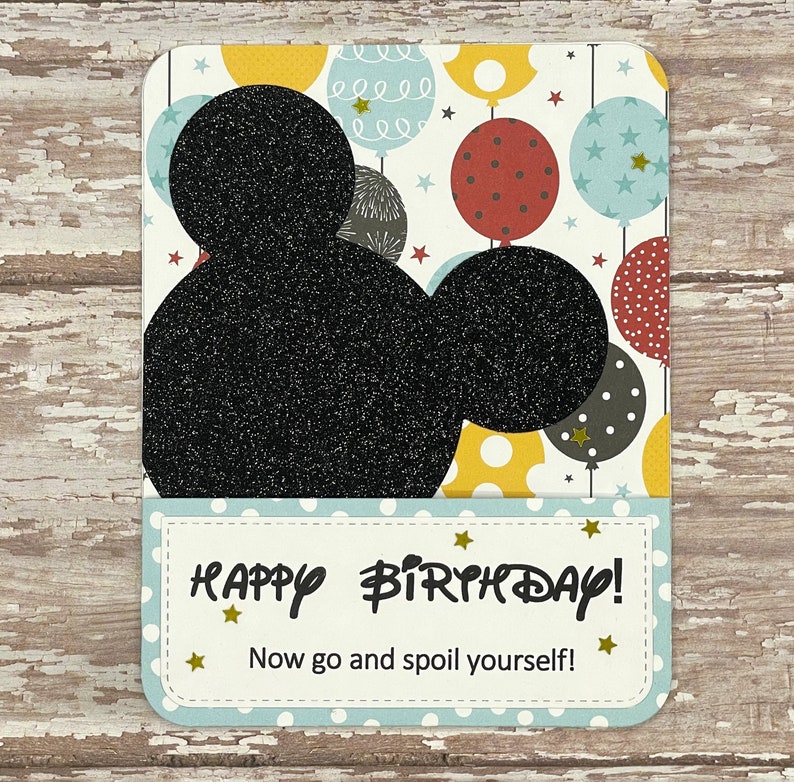 Birthday Gift Card Holder Money Holder Disney Themed Birthday Gift Card Holder image 2