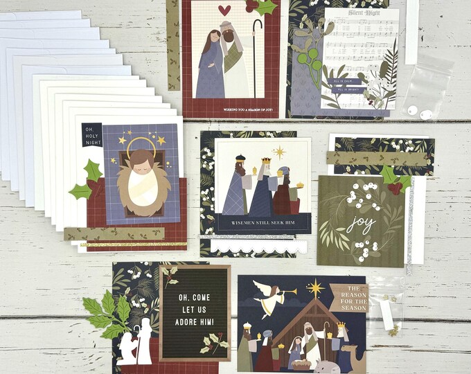 Religious Card Making Kit- Christmas Card Making Kit- 7 Card Variety ...