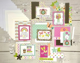 All Occasions Card Making Kit #1- 7 Card DIY Kit- All Ages Card Kit- Make your own Cards! Hello Again Collection #1