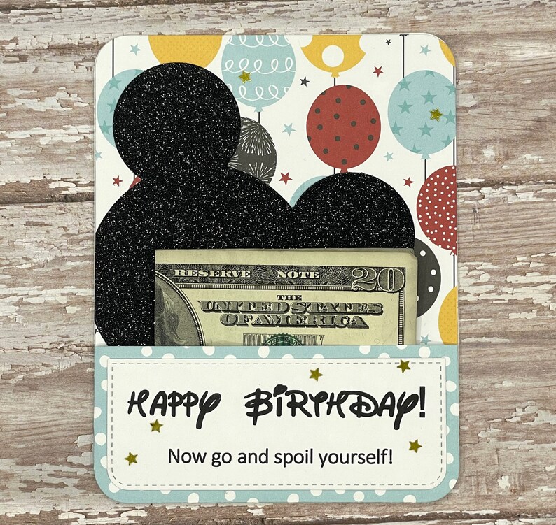 Birthday Gift Card Holder Money Holder Disney Themed Birthday Gift Card Holder image 3