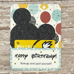 Birthday Gift Card Holder Money Holder Disney Themed Birthday Gift Card Holder image 1