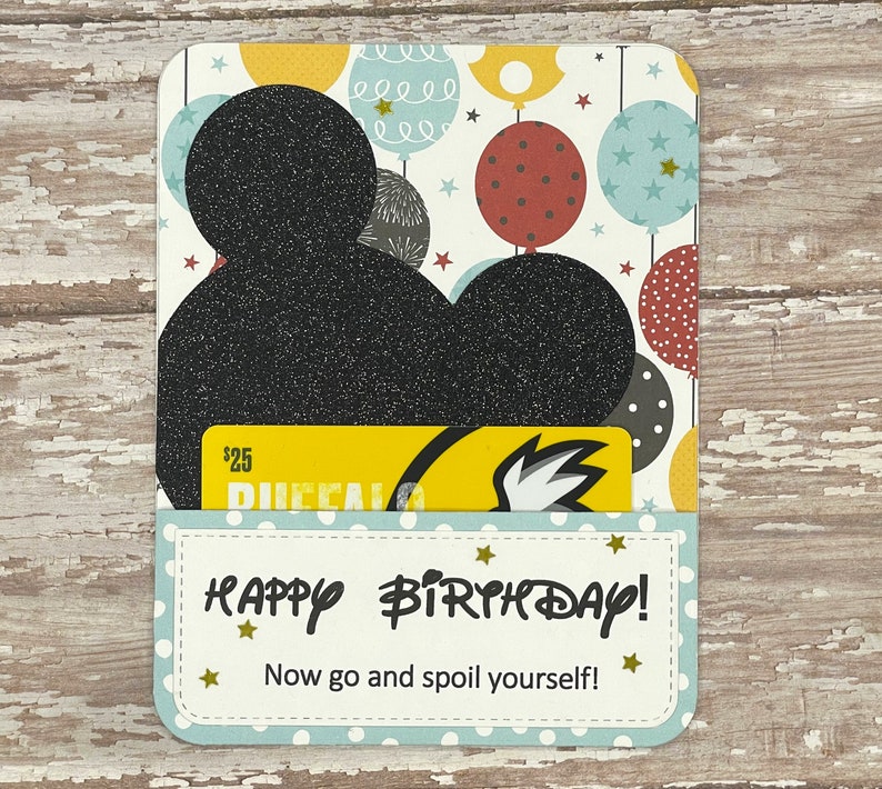 Birthday Gift Card Holder Money Holder Disney Themed Birthday Gift Card Holder image 1