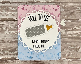 Pull to Reveal! Bottle Gender Reveal Announcement! Reveal by Mail! Pick your Set!