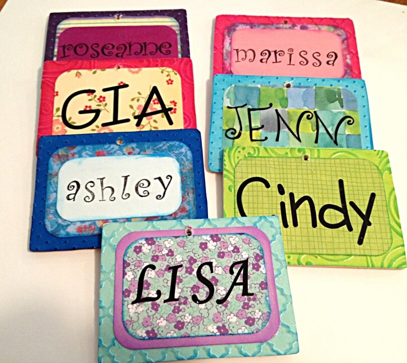 Personalized door tag or locker Name tag Can be Etsy