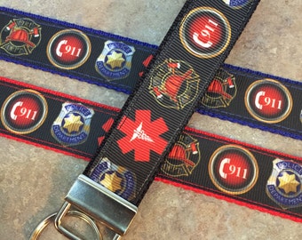 Emergency Personnel/Services Themed Wristlet