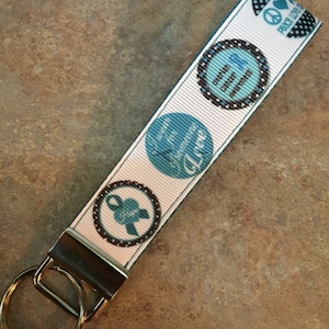 Ovarian Cancer Awareness Themed Wristlet