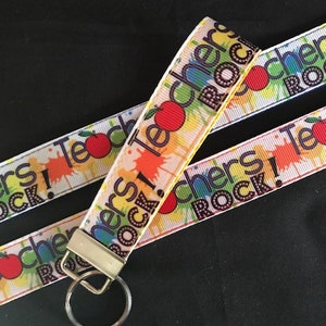 Teacher&#39;s Rock Themed Wristlet