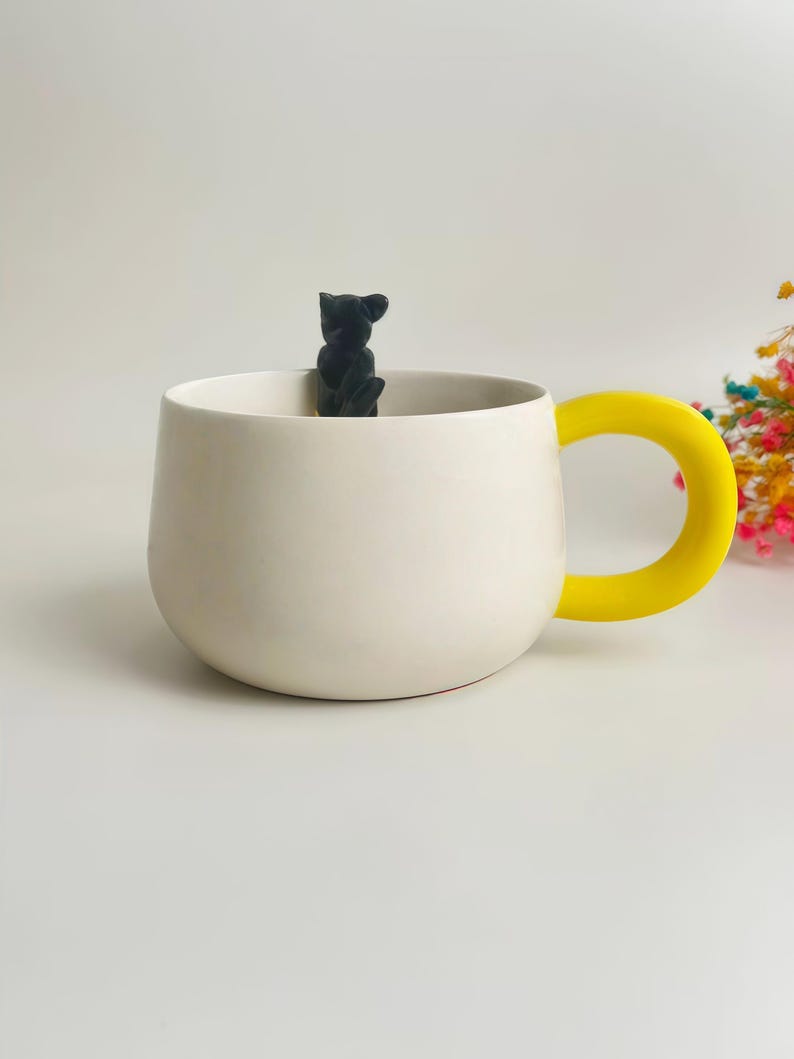 Taza personalizada para mascotas, taza de cerámica personalizada para mascotas, taza de café con animal oculto, taza de cerámica personalizada para gatos y perros, regalo para dueños de perros, taza para perros imagen 10