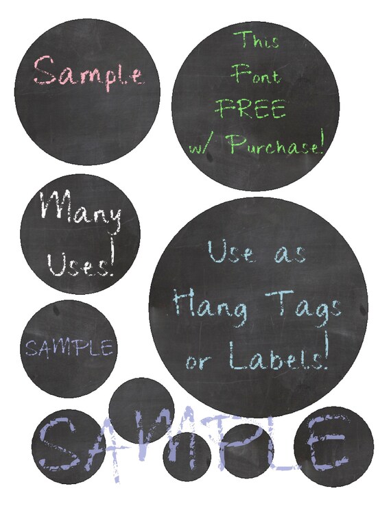 Items similar to BLANK Chalkboard Printable Hang Tags or Labels &amp; Chalk ...