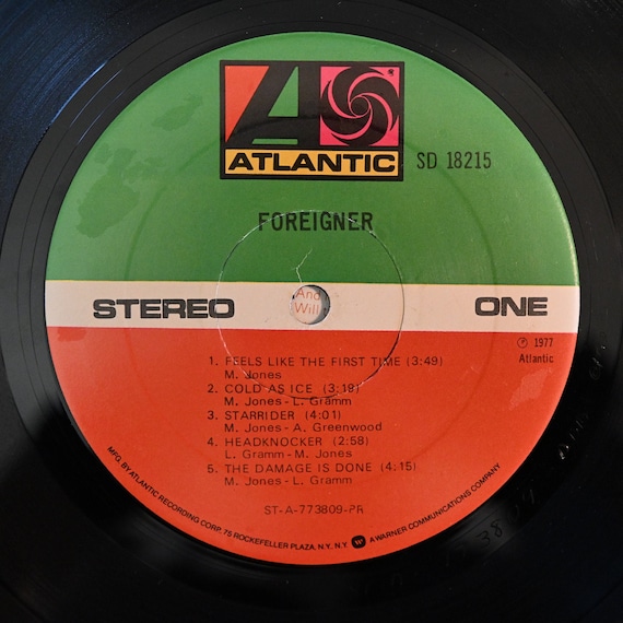 Foreigner - Foreigner Self Titled Album - Vinyl Record - 1977 Pop