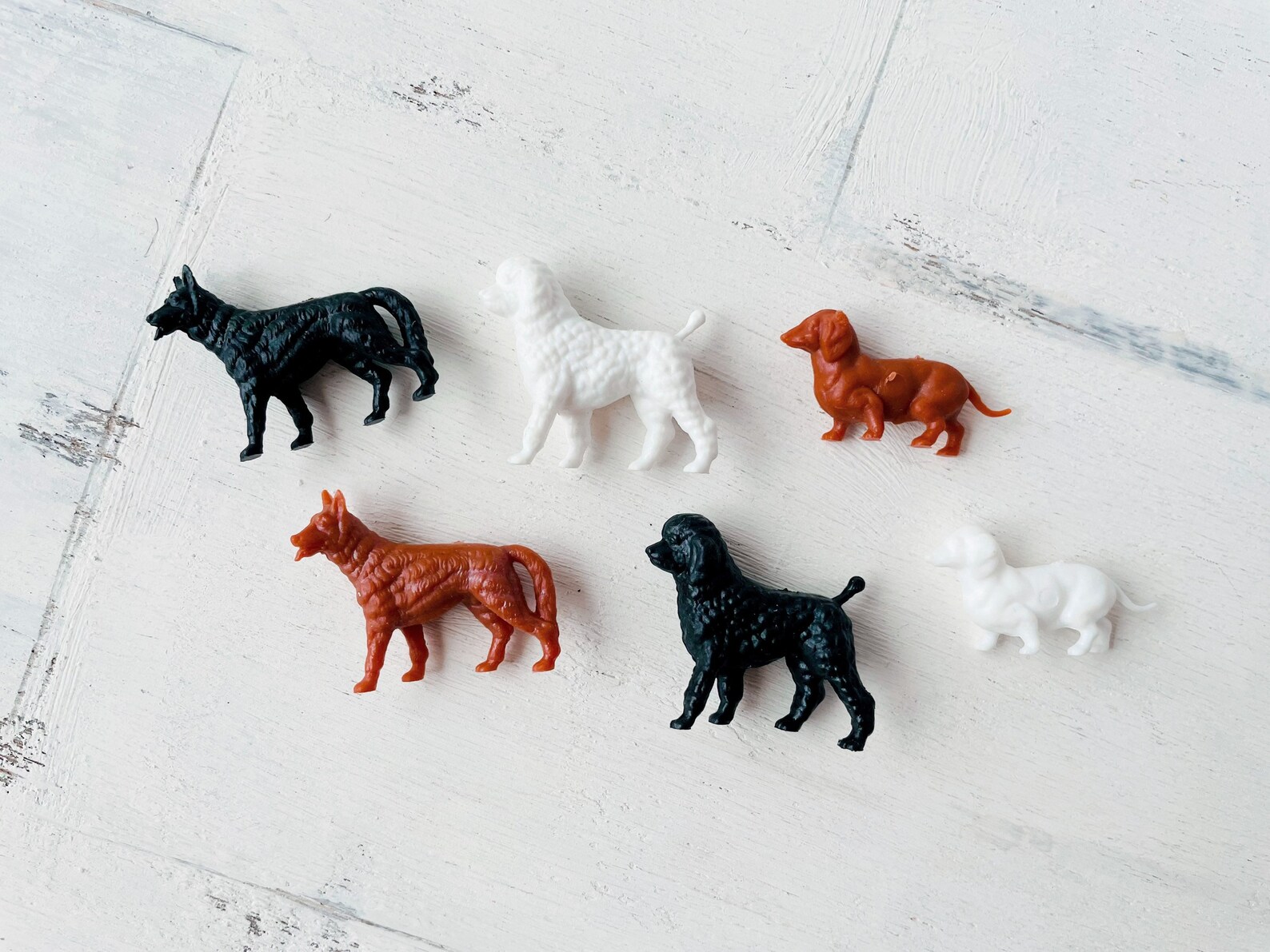 SALE Vintage Dog Figurines Set of 8 Diecast Plastic Toys Etsy