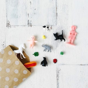 Vintage Miniature Trinkets Tiny Plastic Toys for Advent Calendars Christmas Crackers Party Favors Gumball Machine Charms image 2