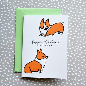 Carte d’anniversaire Corgi - Salutations manuscrites