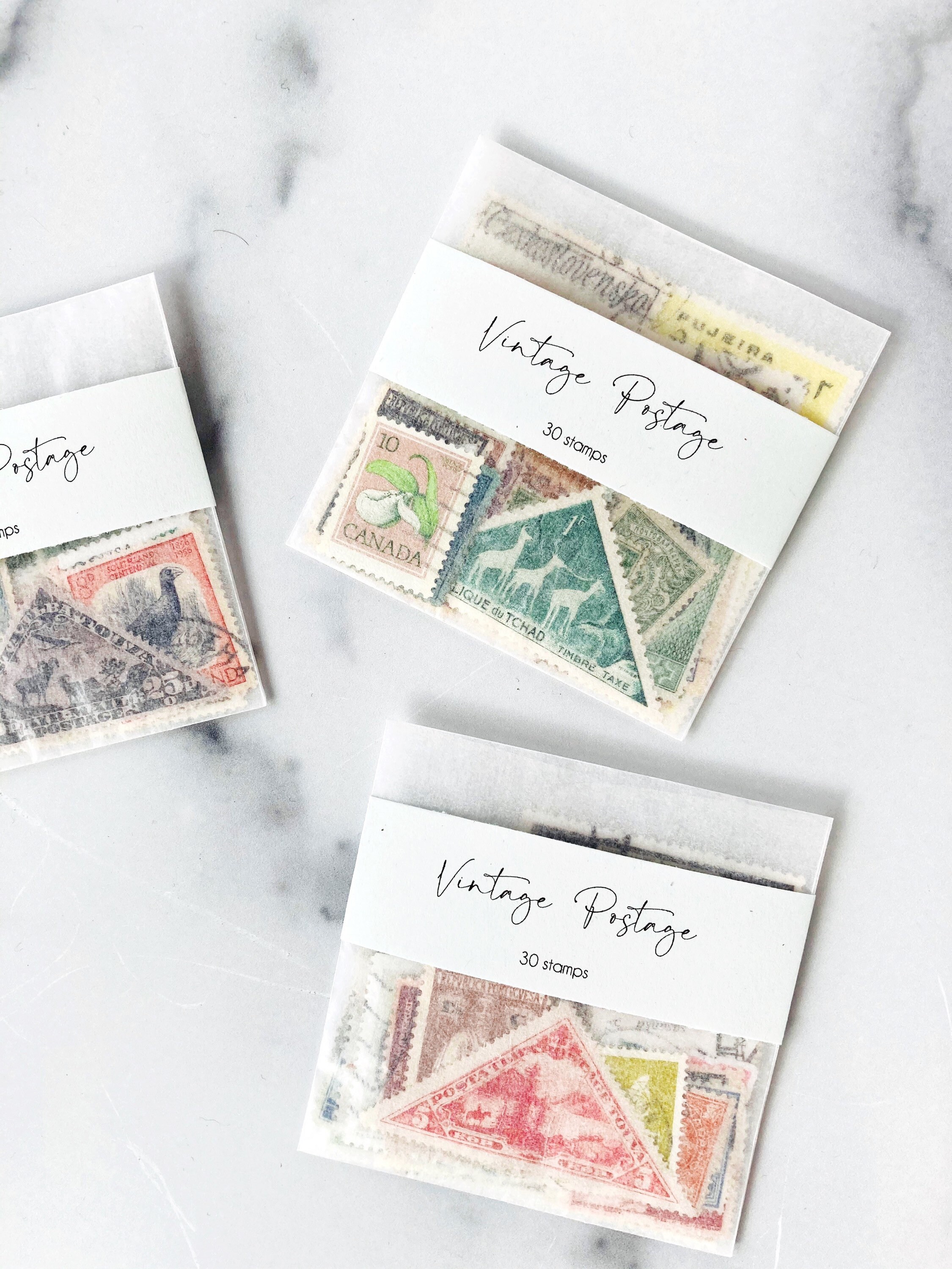 Pack of 30 Vintage Postage Stamps Worldwide Designs | Etsy