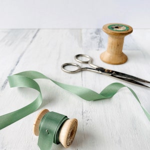 Eucalyptus Green Seam Binding Ribbon Pastel Green Gift Wrap Trim By the Yard image 7