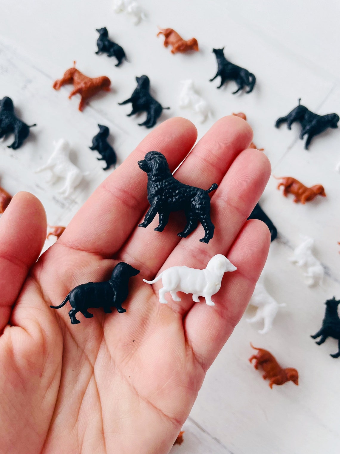 SALE Vintage Dog Figurines Set of 8 Diecast Plastic Toys Etsy