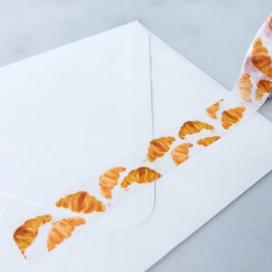 Croissant Washi Tape - Decoratief afplaktape aquarelgebak