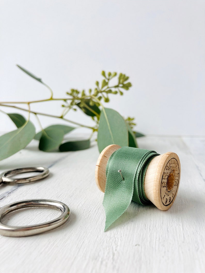 Eucalyptus Green Seam Binding Ribbon Pastel Green Gift Wrap Trim By the Yard image 4