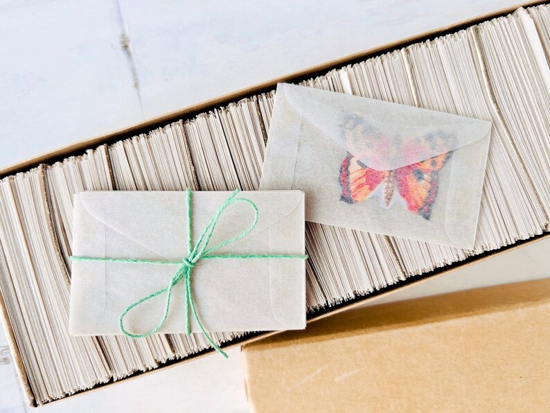 Tiny Vintage No. 1 Glassine Envelopes • Set of 10 • Ephemera Packaging ...