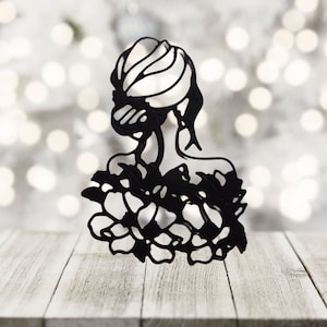 3 Die Cuts-Womans Black Silhouette DIE CUT (disponible en blanc également)