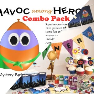 Party Game and Superhero Printable Combo