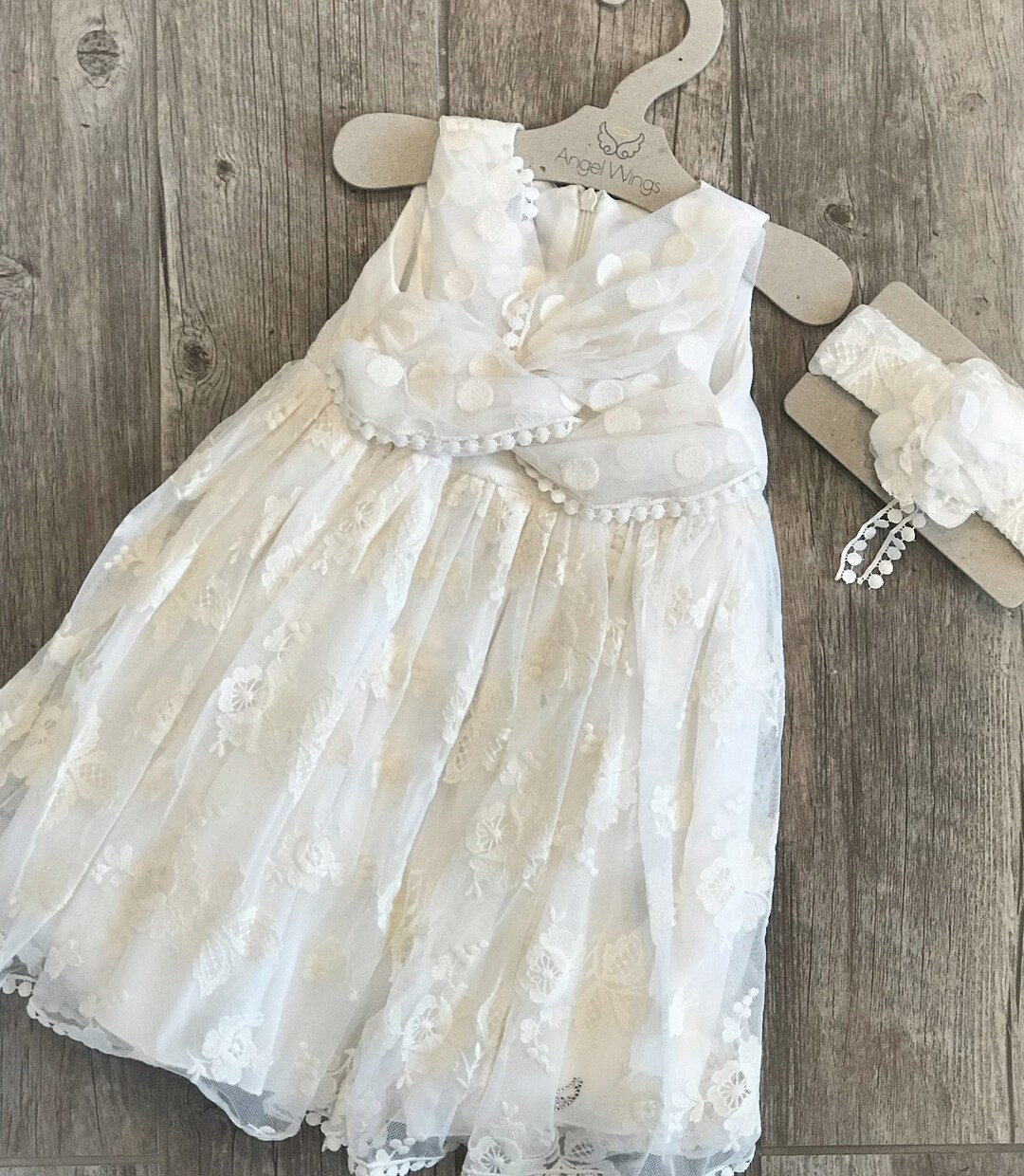 Boho Chic Baptism Dress