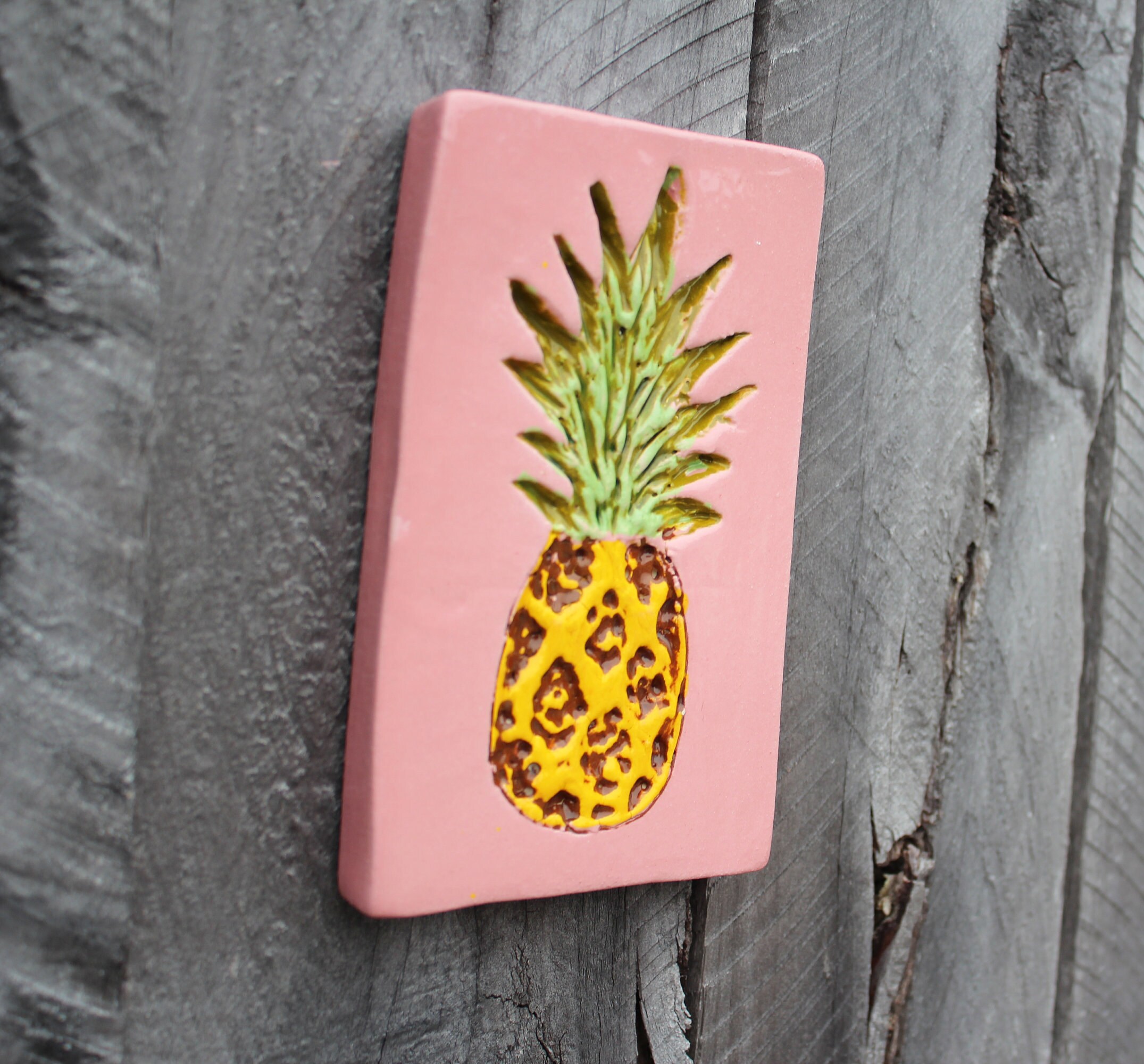 Pineapple tile pineapple art ceramic tile ornament ceramic Etsy