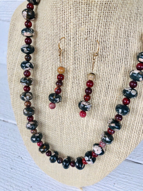 Vintage Jasper Jewelry Set - image 2