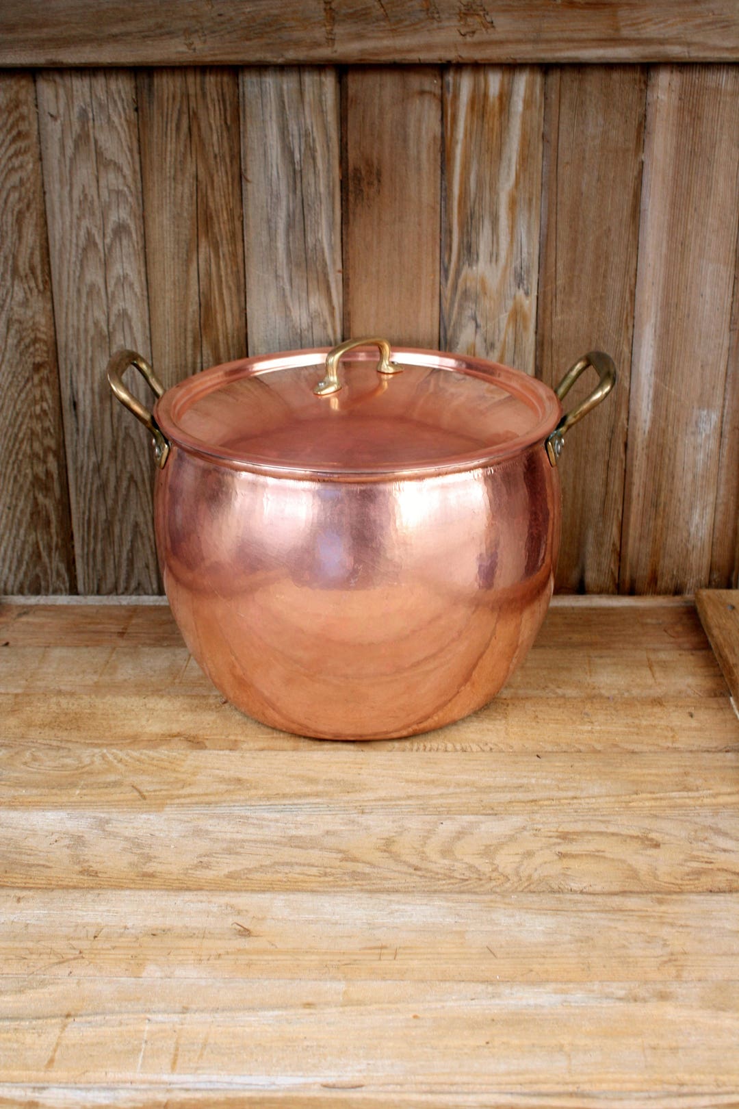 Medium Copper Stock Pot - 3 Quart