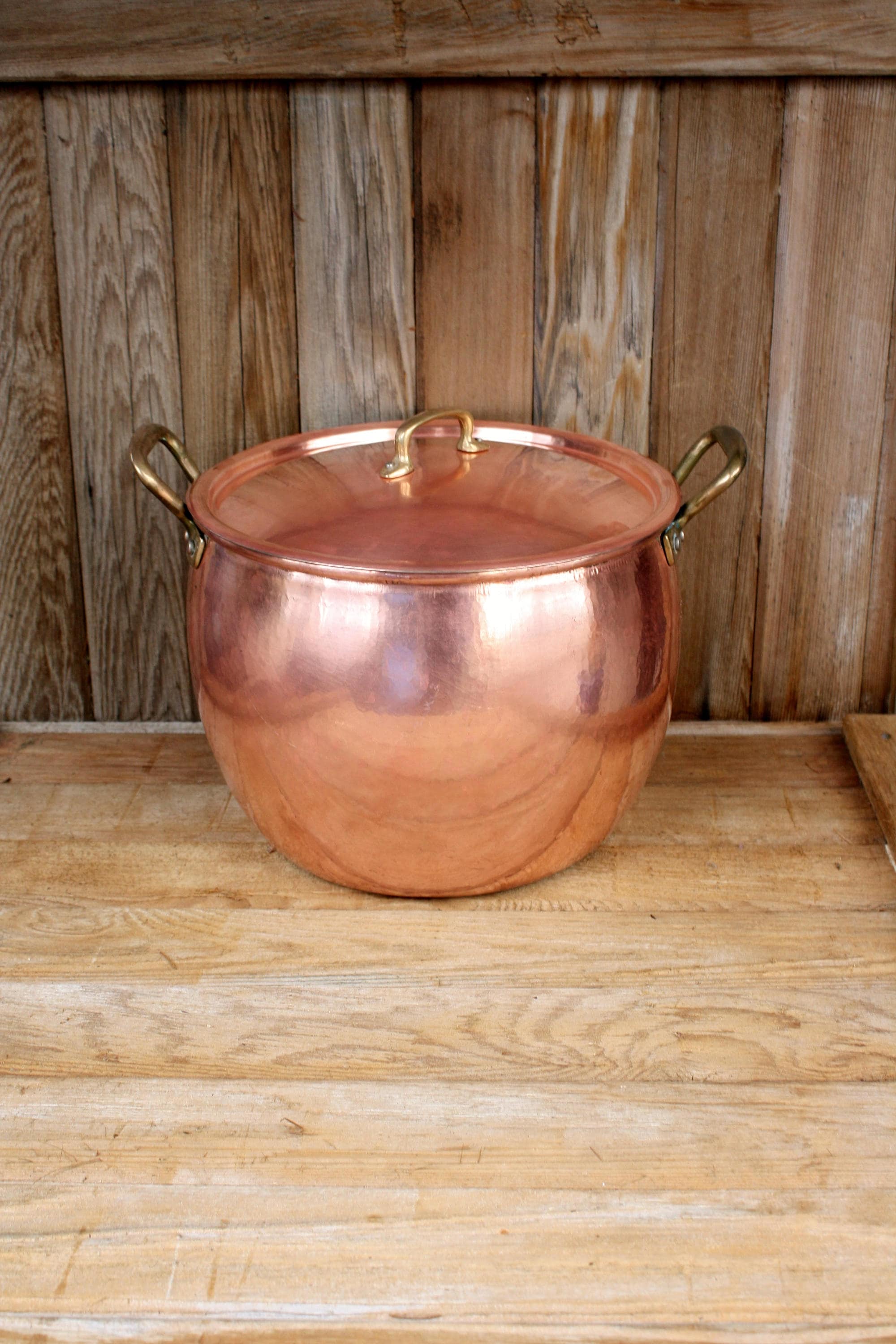 Large Copper Stock Pot - French Metro Antiques