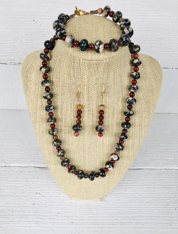 Vintage Jasper Jewelry Set - image 1