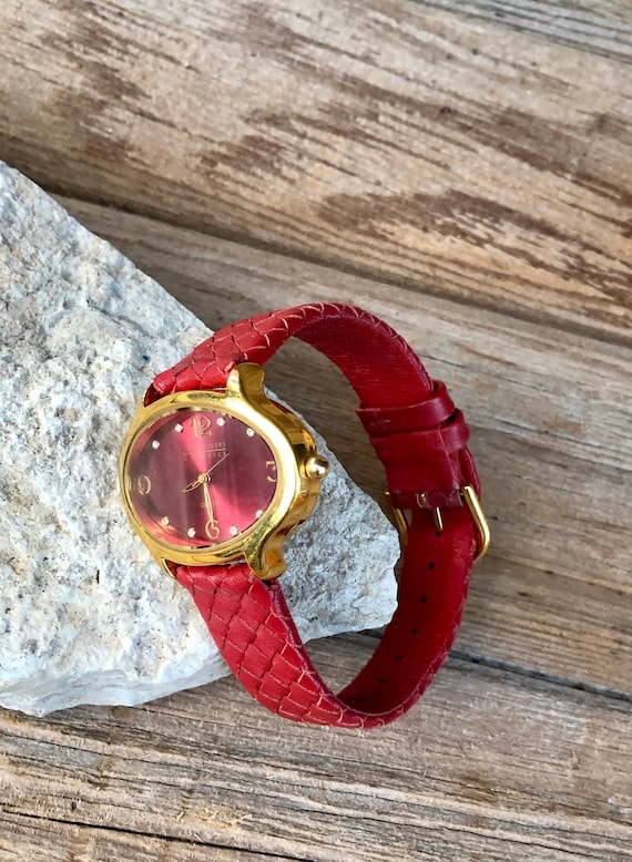 Vintage Red Joan Rivers Watch