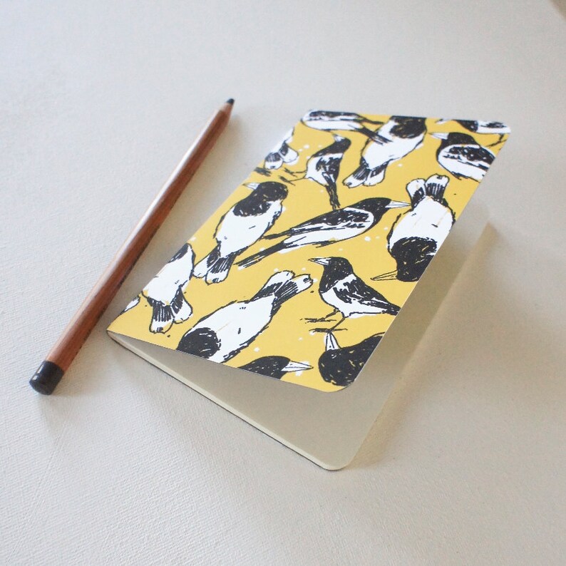 Mini journal covered with Butcher Bird paper image 1