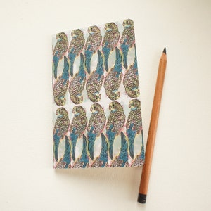 Mini journal covered with Budgies fine paper image 2